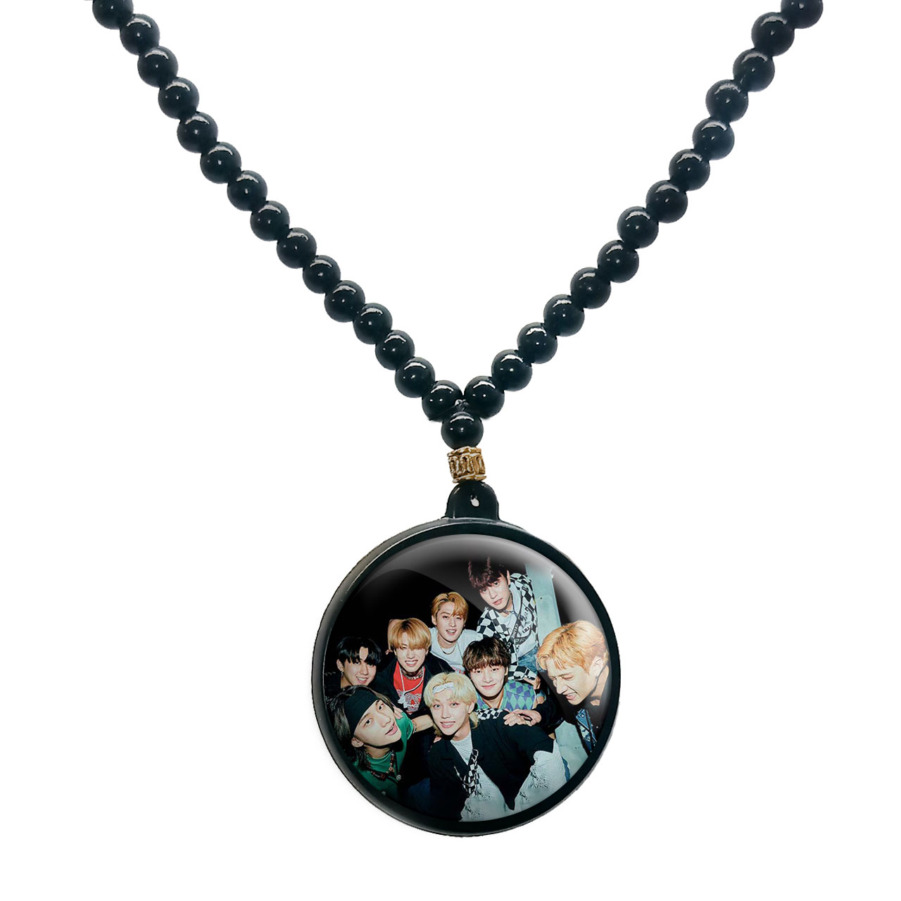 گردنبند پرمانه طرح straykids کد pmd.12213 مدل دو طرفه