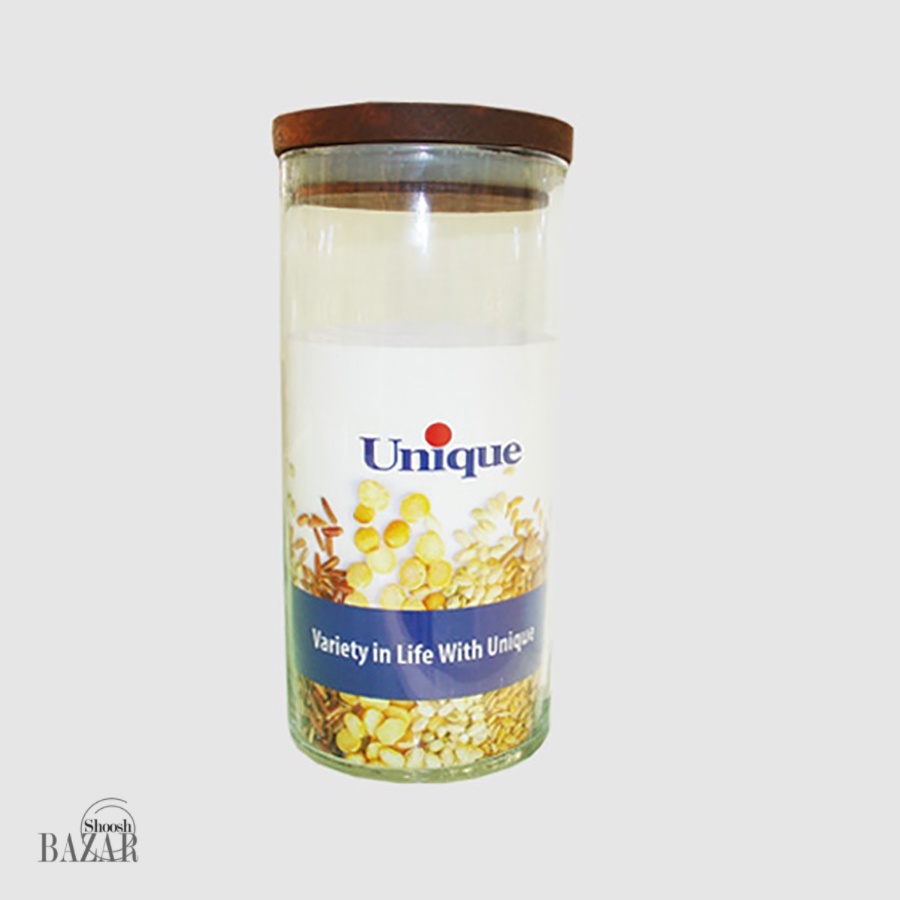 بانکه ماکارونی 1800 شیشه ای در چوبی یونیک کد 1314