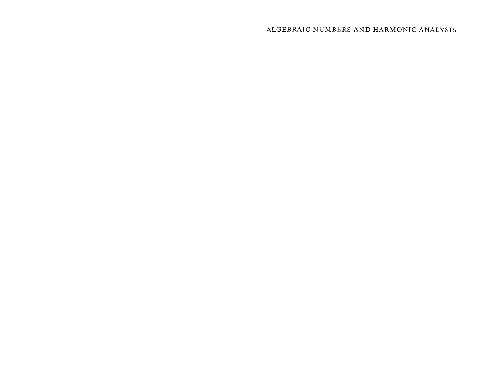 خرید و دانلود نسخه کامل کتاب Algebraic numbers and harmonic analysis