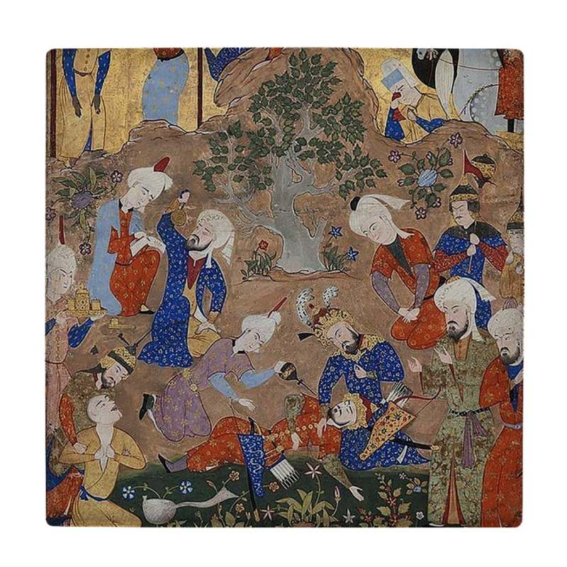 کاشی طرح نگارگری ایرانی مدل لوحی BDT138