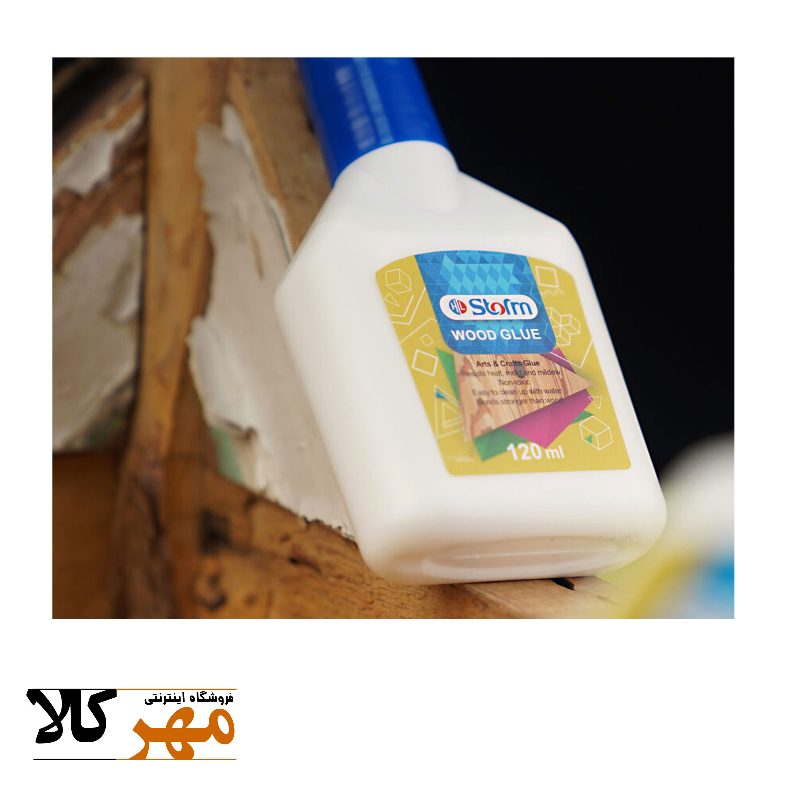 چسب چوب 125 میل سفید استورم