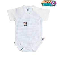 بادی نوزادی آدمک طرح راه راه کد 02 رنگ آبی
