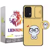 کاور لاین کینگ مدل YELLOWIMOJI J2 مناسب برای گوشی موبایل سامسونگ Galaxy A32 4G به همراه پایه نگهدارنده
