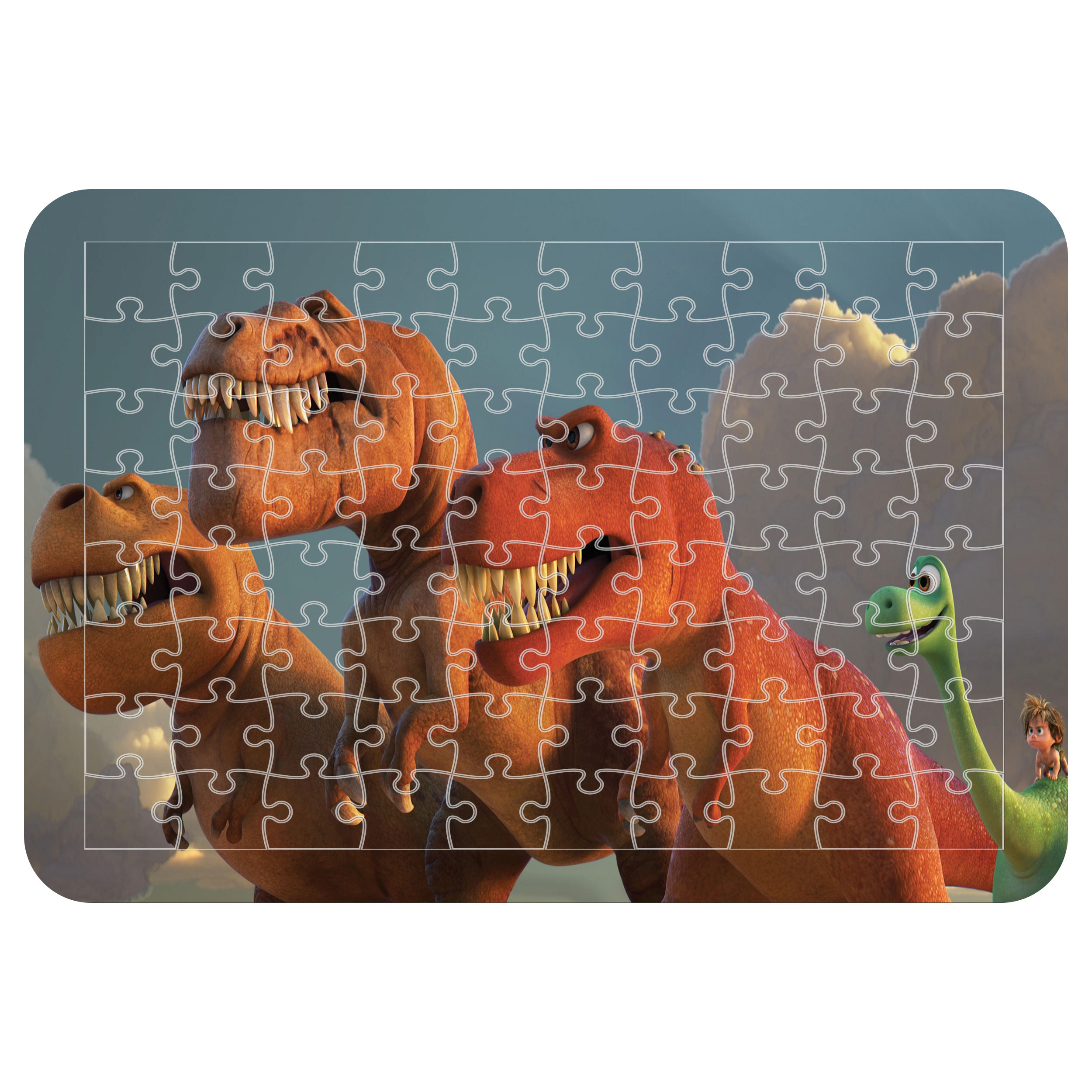 پازل 54 تکه اطلس آبی طرح کارتون دایناسور  مدل P1418