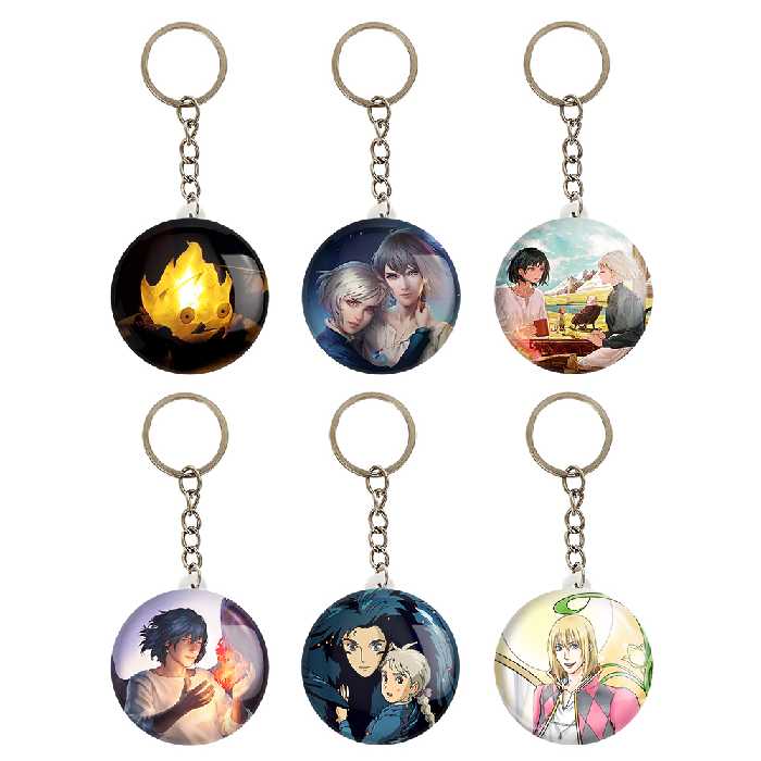 جاکلیدی خندالو مدل انیمه قلعه متحرک هاول کد 576B مجموعه 6 عددی