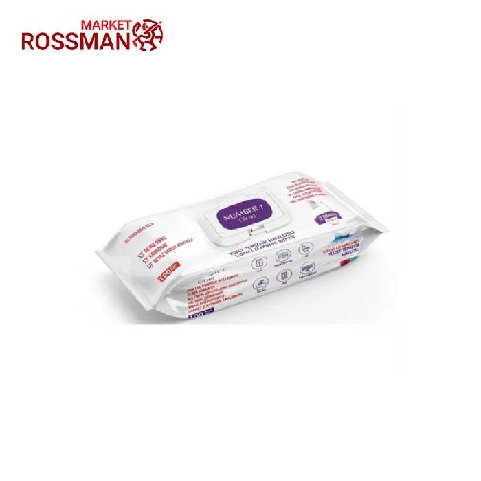 دستمال مرطوب نامبر وان Number 1 مدل انواع سطوح حجم 100 عددی