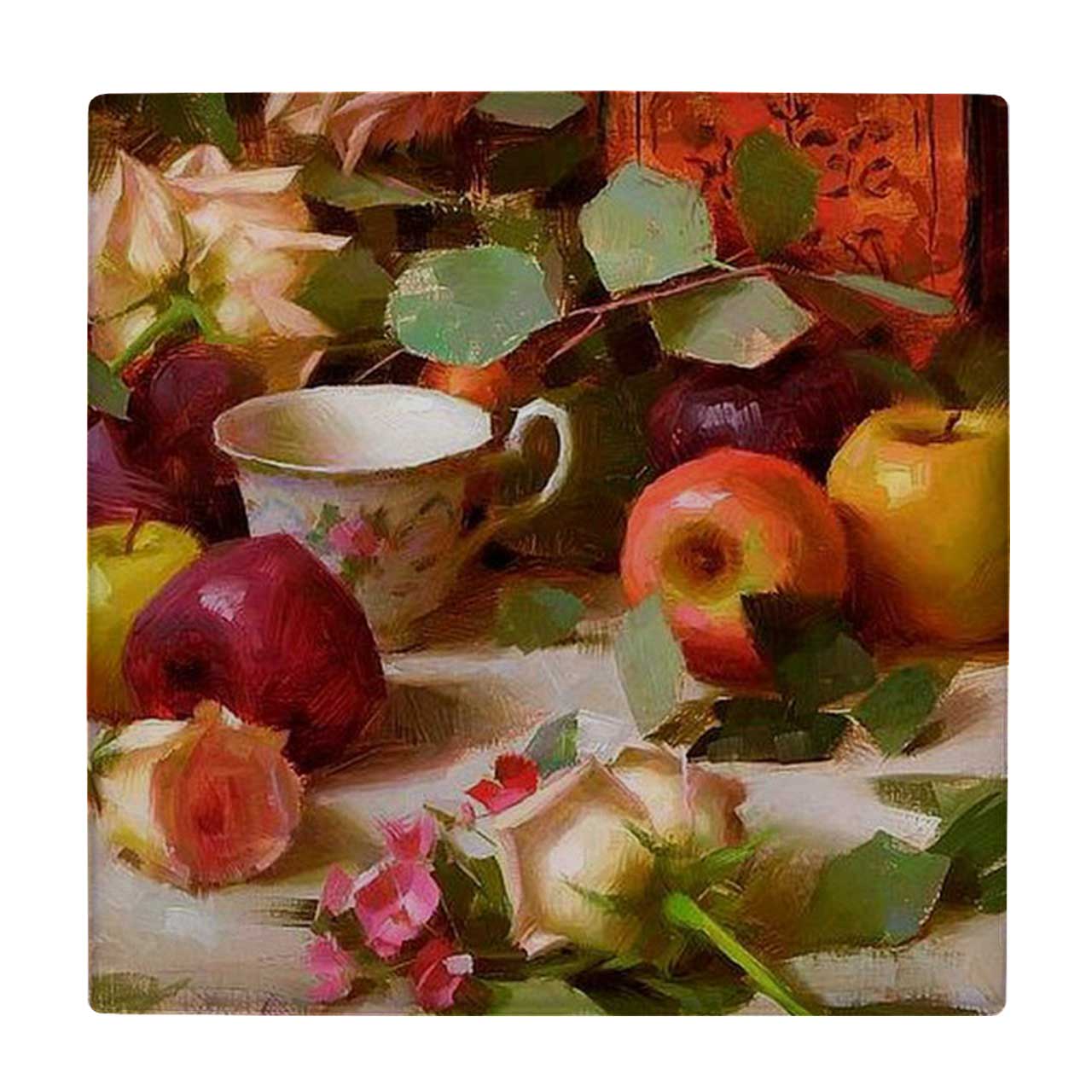 کاشی طرح نقاشی گل و میوه ها کد wk1964