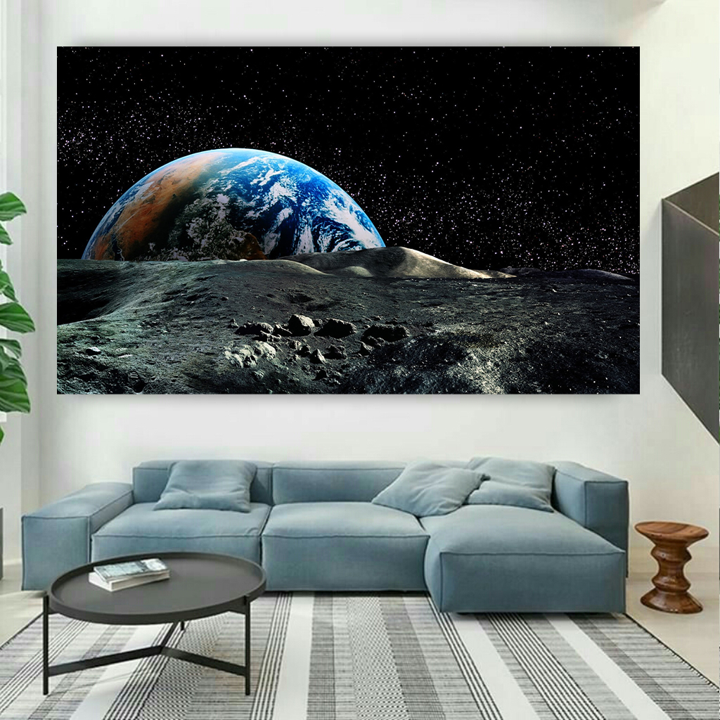 تابلو شاسی طرح کهکشان و ستارگان مدل سیاره زمین و سطح ماه کد AR5080