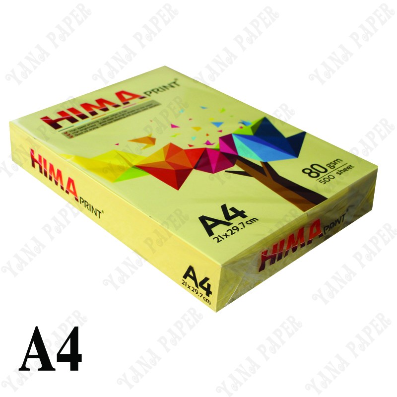 کاغذ A4 زرد هیما HIMA - یک بسته 500 برگی