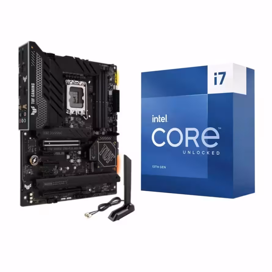 باندل مادربرد ایسوس TUF GAMING Z790 PLUS WIFI D4 و پردازنده اینتل Core i7 13700KF