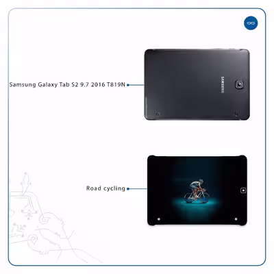 برچسب پوششی ماهوت مدل Road cycling مناسب برای تبلت سامسونگ Galaxy Tab S2 9.7 2016 T819N