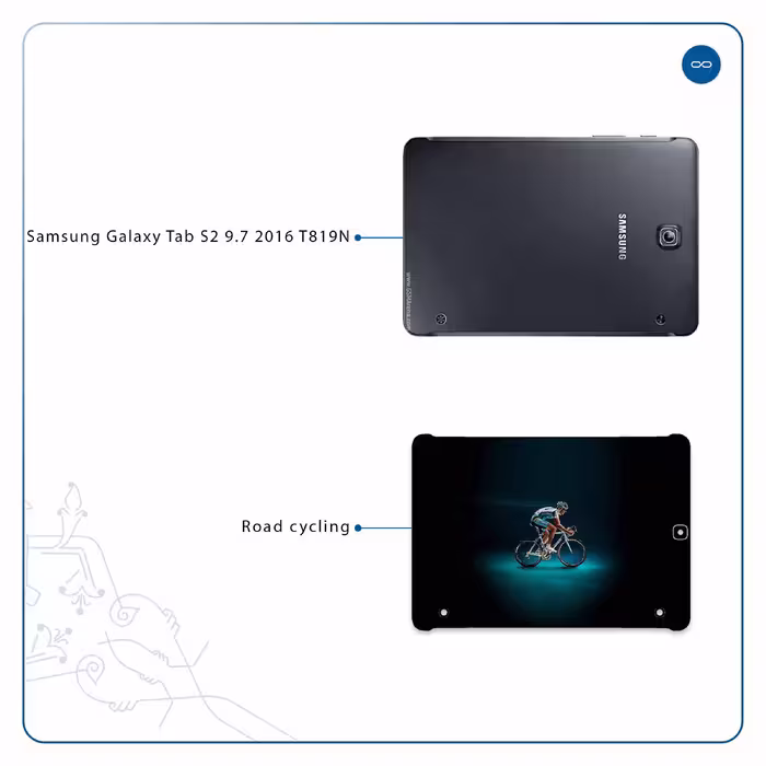 برچسب پوششی ماهوت مدل Road cycling مناسب برای تبلت سامسونگ Galaxy Tab S2 9.7 2016 T819N