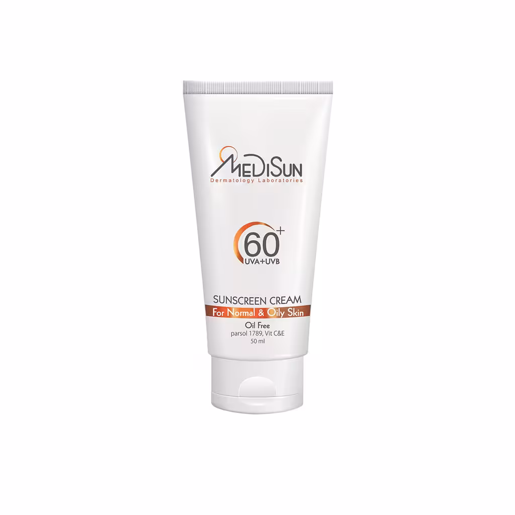 ضد آفتاب بی‌رنگ فاقد چربی SPF60 پوست معمولی و چرب مدیسان