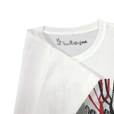 تی شرت آستین کوتاه بچگانه پرمانه طرح شنل قرمزی کد pmt.6222