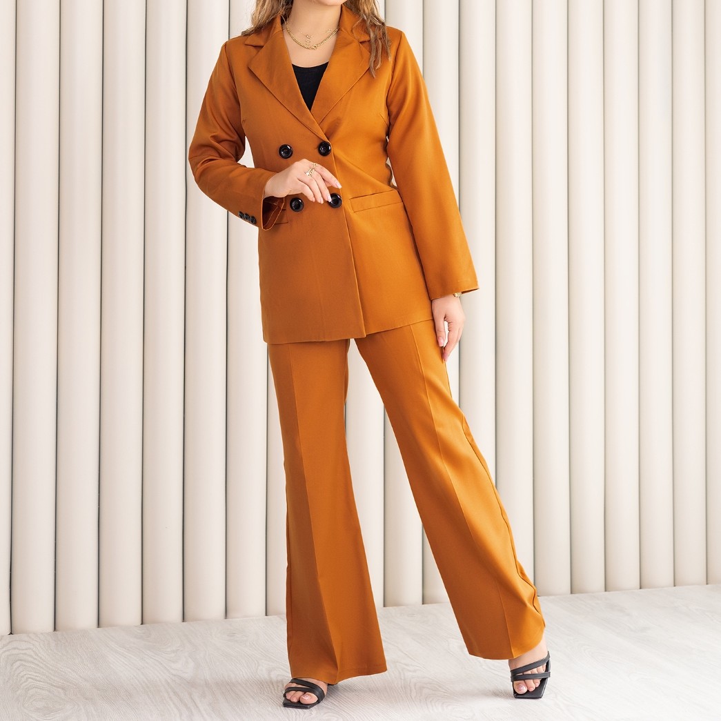 ست کت و شلوار کرپ مازراتی مشکی آبی سبز کرم شتری