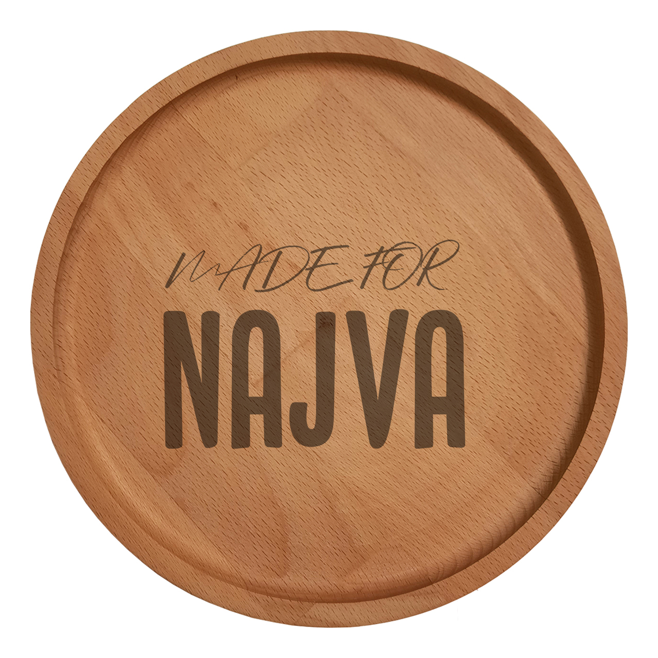 بشقاب چوبی مدل نجوا