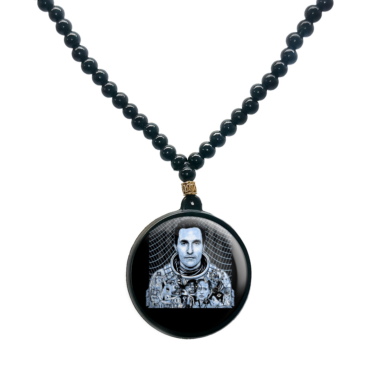 گردنبند پرمانه طرح Interstellar کد pmd.24279 مدل دو طرفه