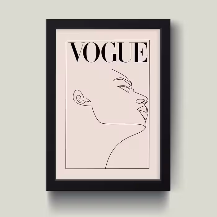 تابلو مدل مینیمال Vogue کد m2579-w | دنیای قاب