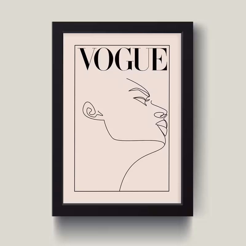 تابلو مدل مینیمال Vogue کد m2579-w | دنیای قاب