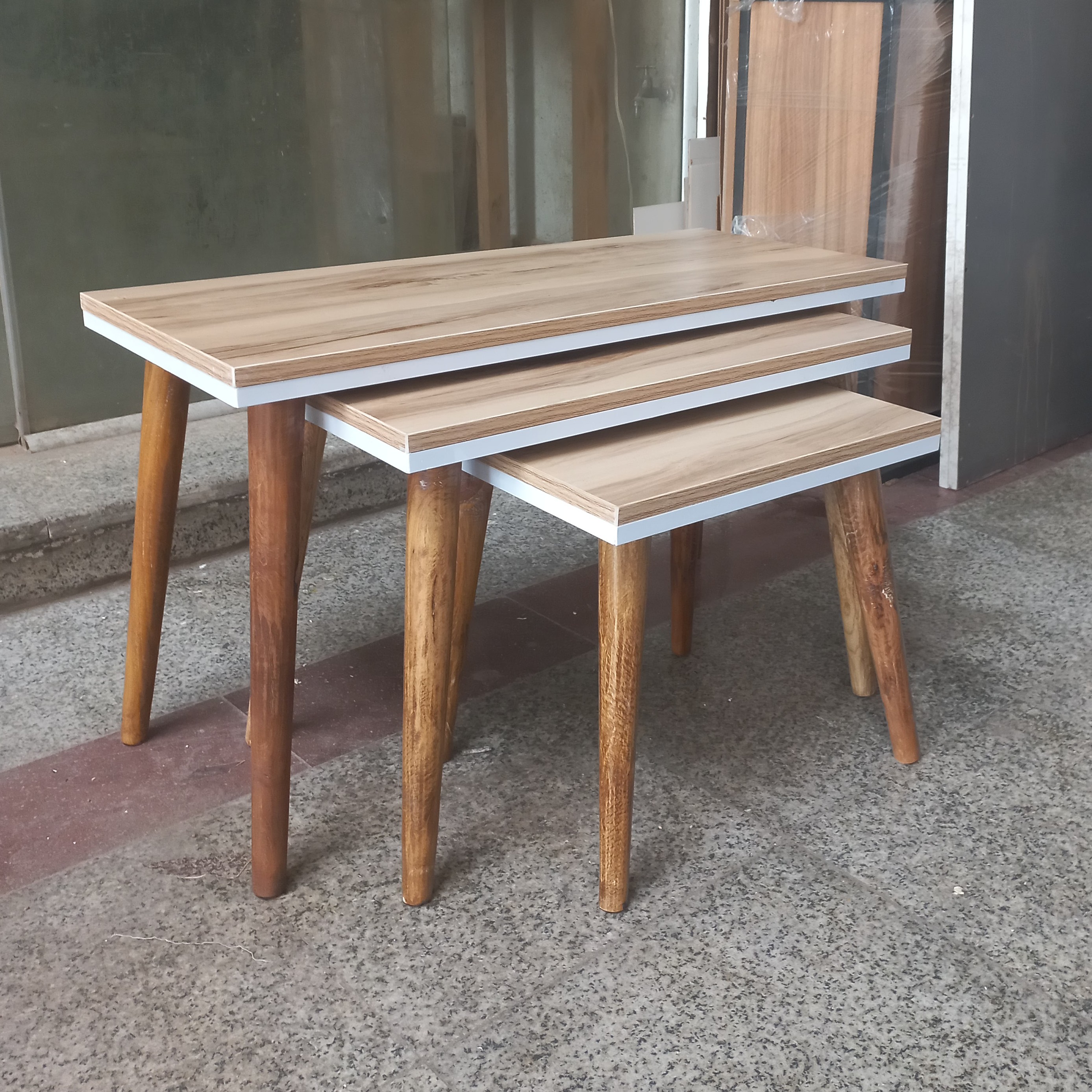 میزعسلی ام دی اف ضد خش پایه چوبی