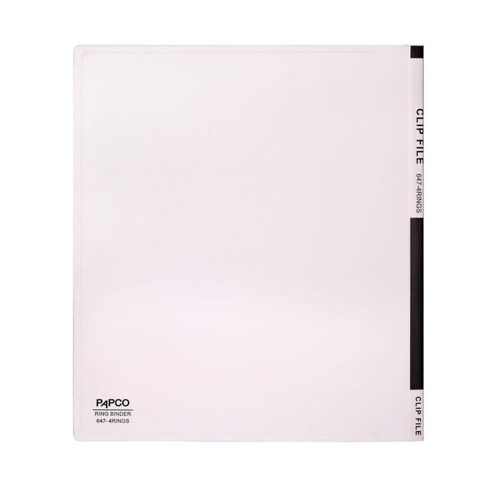 کلاسور 4 حلقه پاپکو مدل مات کد 647-4RING رنگ سفید