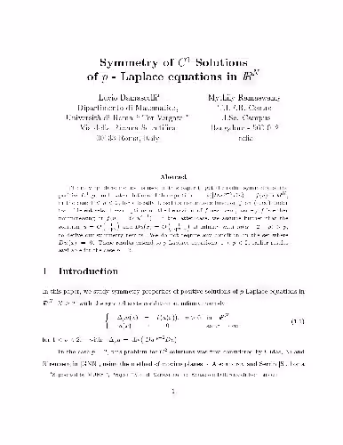 خرید و دانلود نسخه کامل کتاب Symmetry of C^1 solutions of p-Laplace equations in R^N