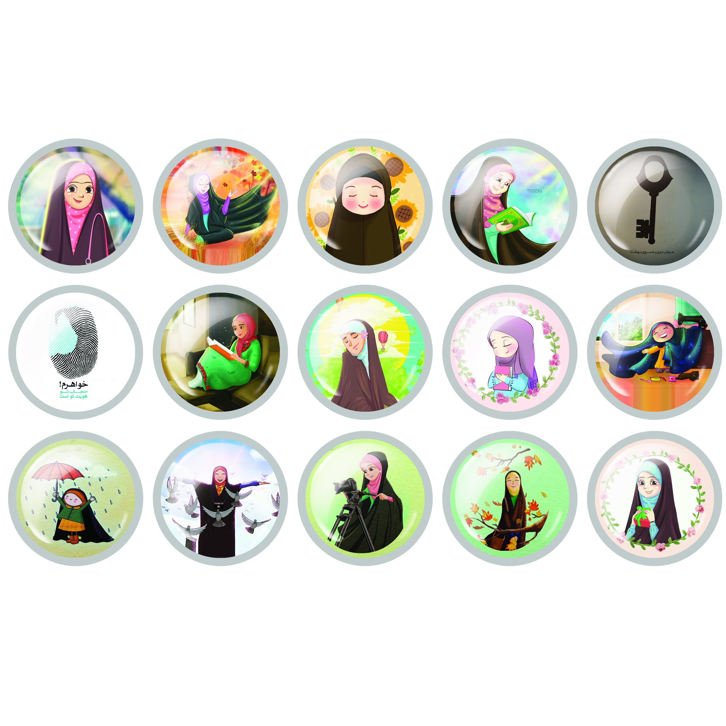 پیکسل مدل حجاب و چادر کد 15 مجموعه 15 عددی