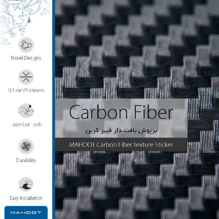 برچسب پوششی ماهوت مدل Carbon-Fiber مناسب برای گوشی موبایل سامسونگ Galaxy Note 2