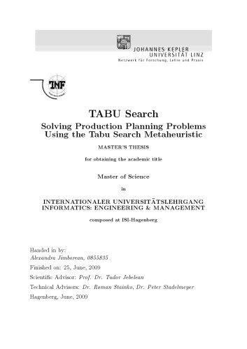 خرید و دانلود نسخه کامل کتاب Solving Production Planning Problems Using the Tabu Search Metaheuristic