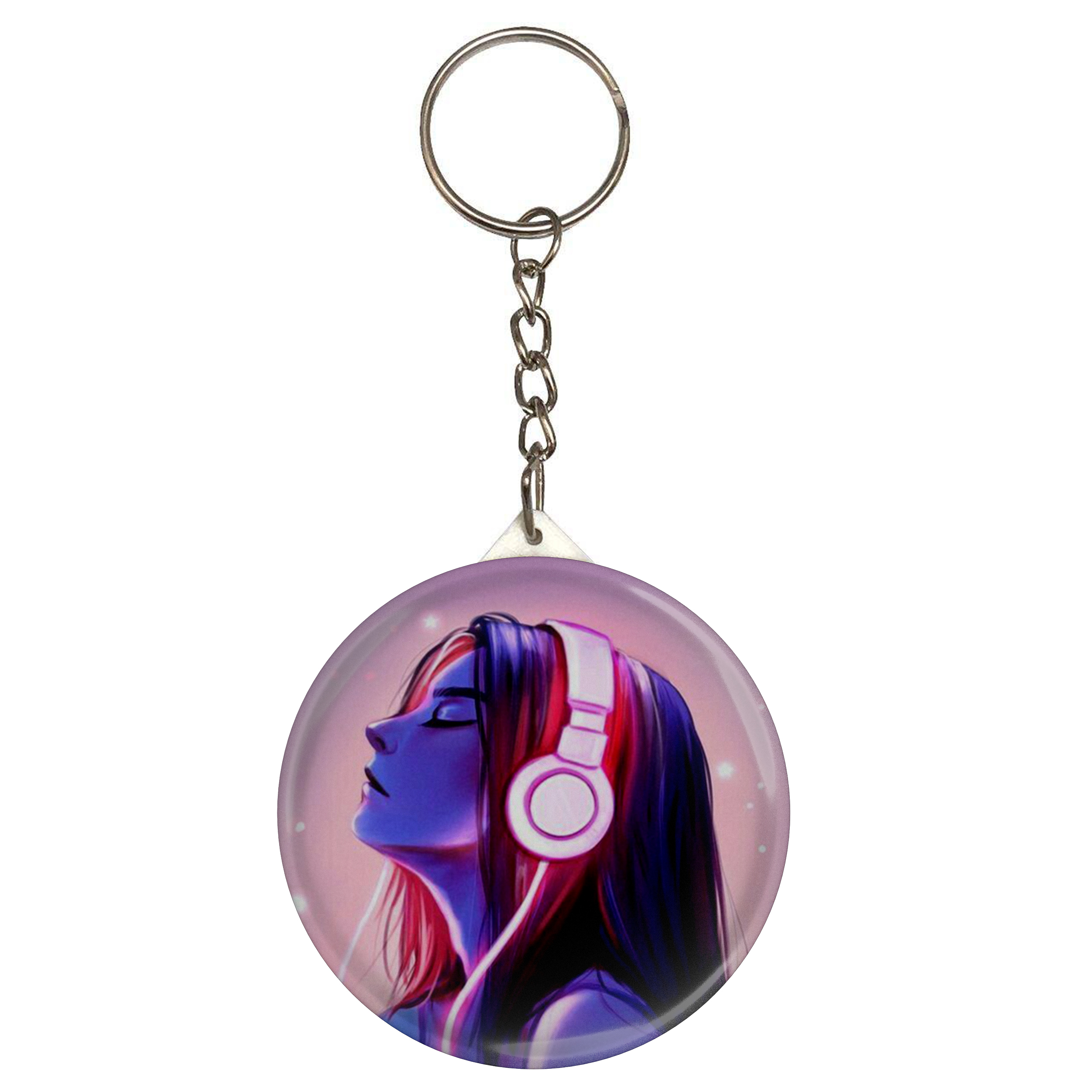 جاکلیدی طرح دختر هدفون مدل S5648