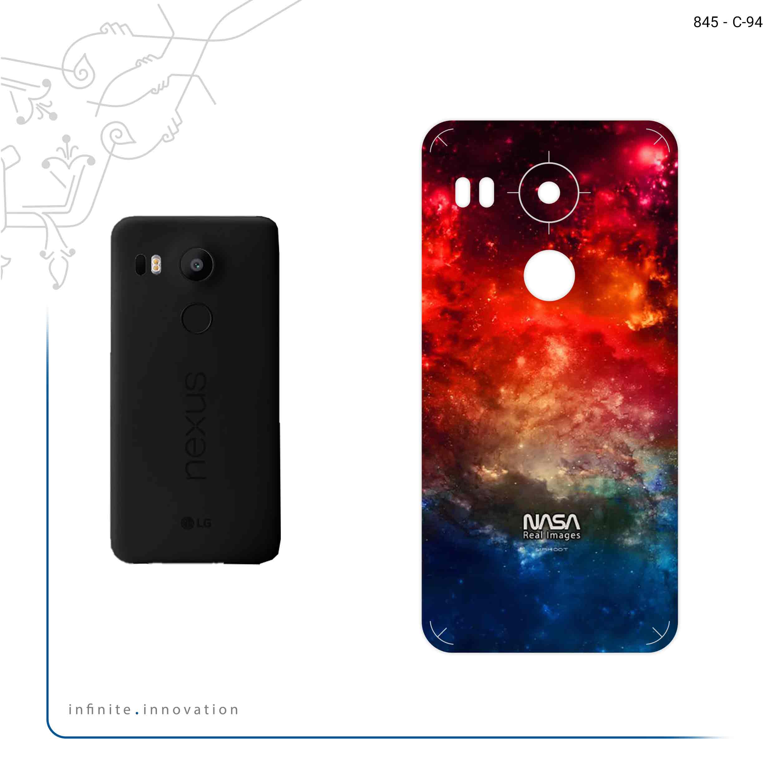 برچسب پوششی ماهوت مدل Universe b NASA 8 مناسب برای گوشی موبایل گوگل Nexus 5X