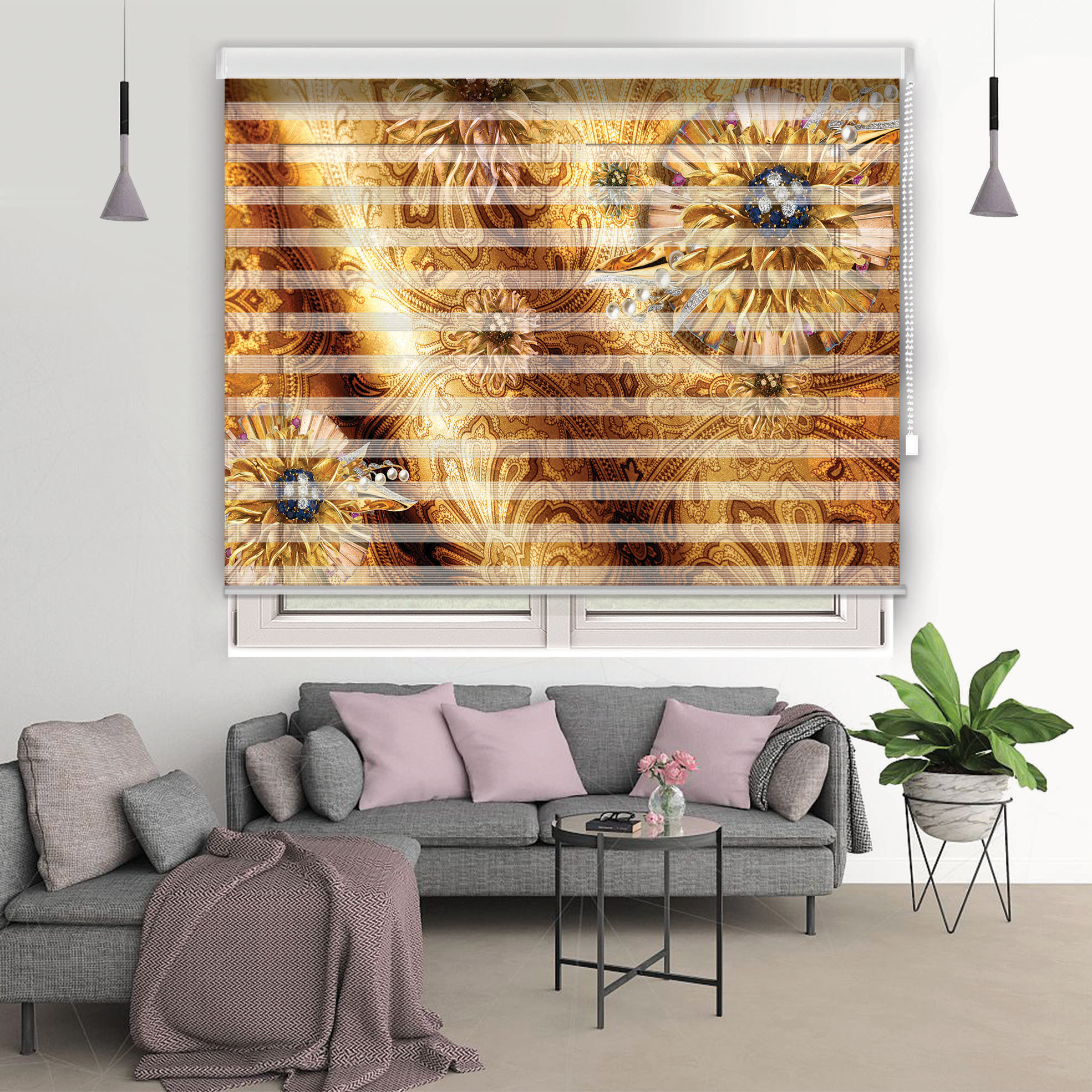 پرده زبرا مدل TD-94 سایز 135x180 سانتی متر
