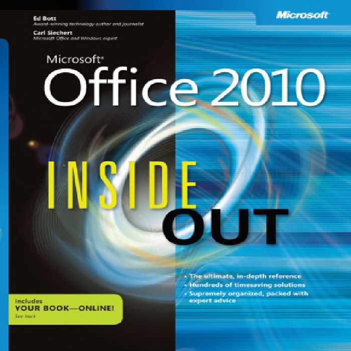 خرید و دانلود نسخه کامل کتاب Microsoft Office 2010 Inside Out