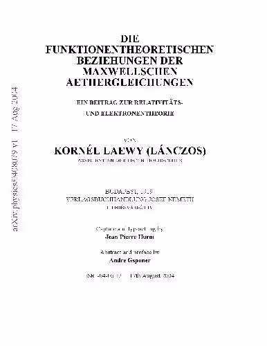 خرید و دانلود نسخه کامل کتاب The relations of homogeneous Maxwell equations to theory of functions