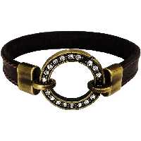 دستبند چرم وارک مدل کاملیا کد rb180