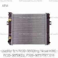 رادیاتور لیفتراک تی سی ام مدل TCM FG20~30T6(Eng:Nissan H20) , FG20~30T3(K21) , FD20~30T7/T3 TD27