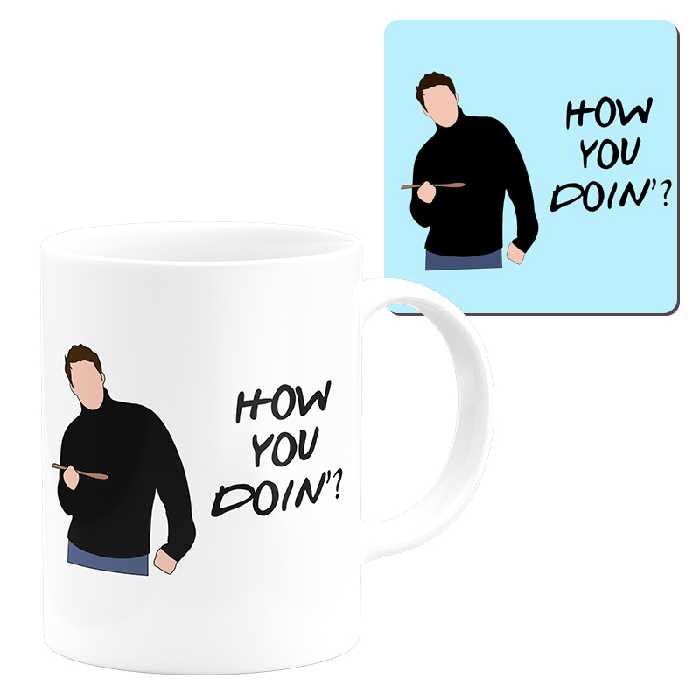 ماگ مدل فرندز به همراه زیرلیوانی