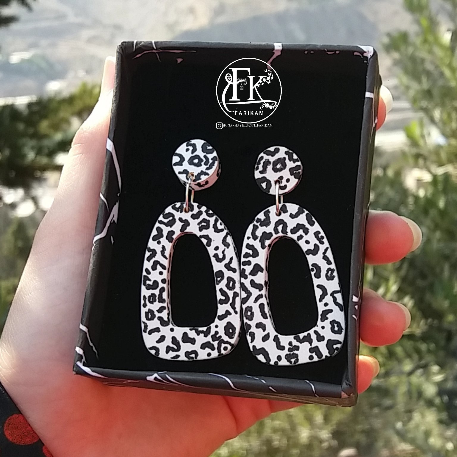گوشواره اسپرت دخترانه جنس چوبی