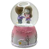 گوی موزیکال مدل پمپی طرح دختر و پسر عاشق