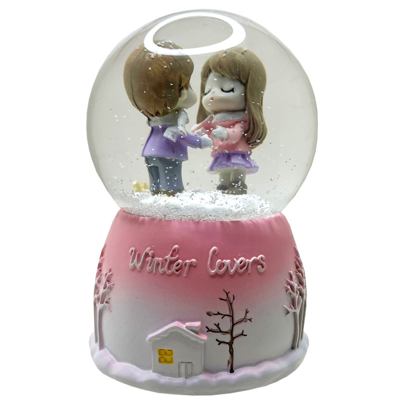 گوی موزیکال مدل پمپی طرح دختر و پسر عاشق