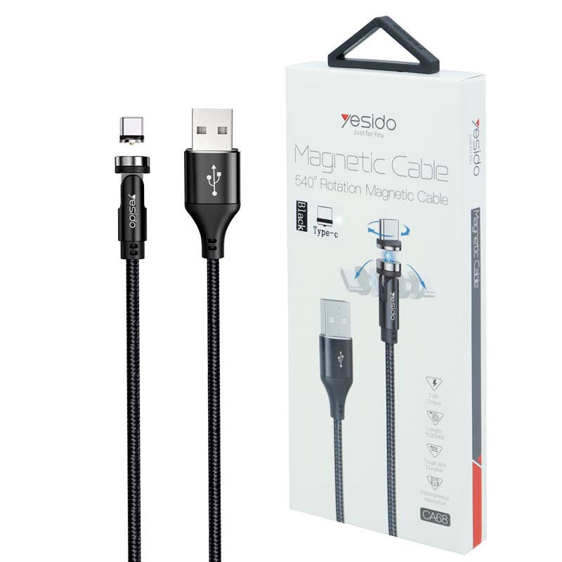 کابل مگنتی تایپ سی Yesido CA68 2.4A 1m