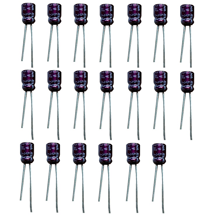 خازن الکترولیت 2.2 میکروفاراد مدل ELNA-S-2.2UF50 بسته 20 عددی