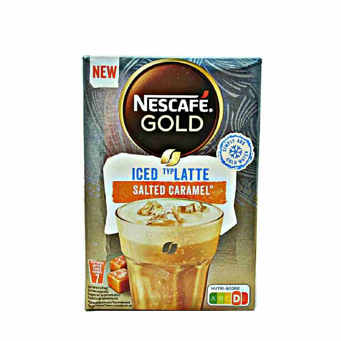 قهوه فوری سرد کارامل نمکی 7 عدد گلد نسکافه - nescafe