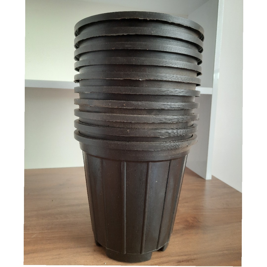 پک 10 عددی گلدان مشکی سطل سه و نیم