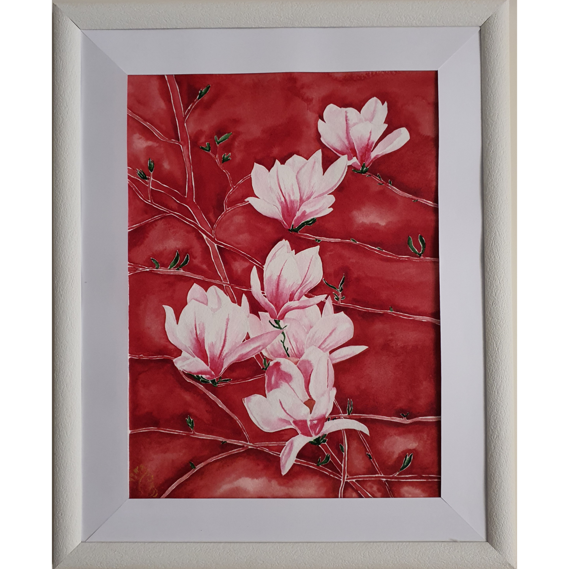 تابلو نقاشی آبرنگ مدل گل های دوستی کد 23