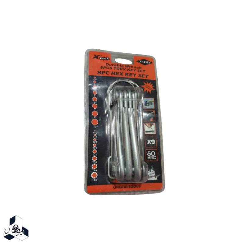 آچار آلن ستاره ای مدل xt- 2323مجموعه 8 عددی