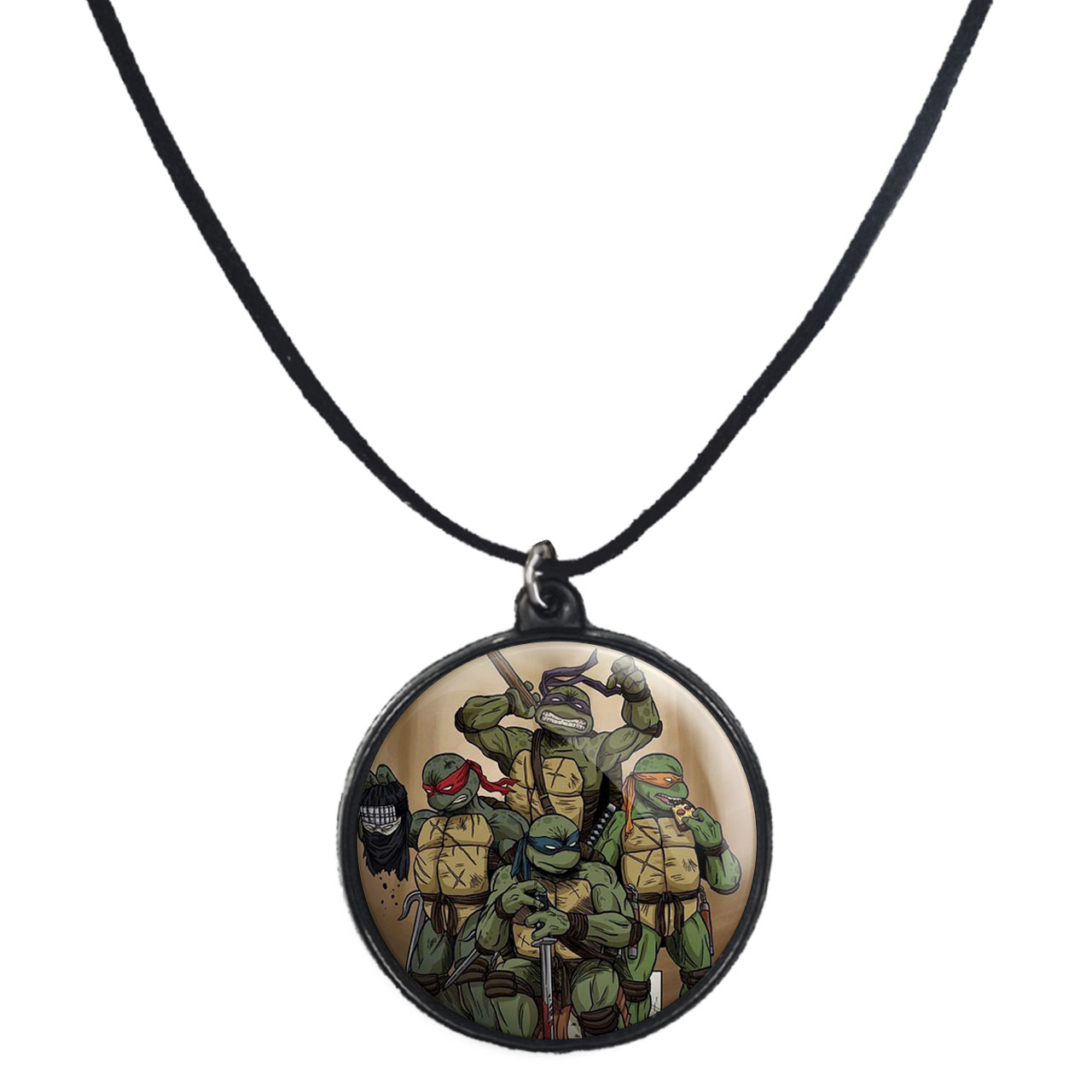 گردنبند پرمانه طرح لاکپشت‌های نینجا کد pmb.9887 مدل دو طرفه