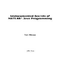 خرید و دانلود نسخه کامل کتاب Undocumented Secrets of MatLab-Java Programming
