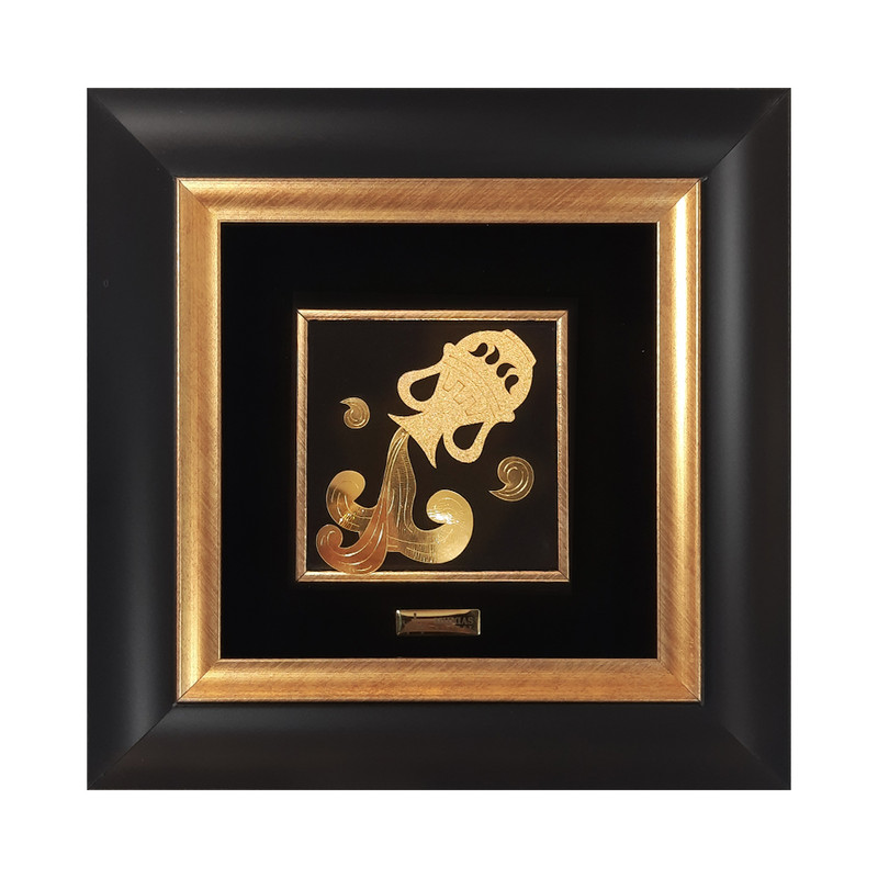 تابلو طلاکوب مدل نماد ماه تولد بهمن کد 1219 | دنیای قاب