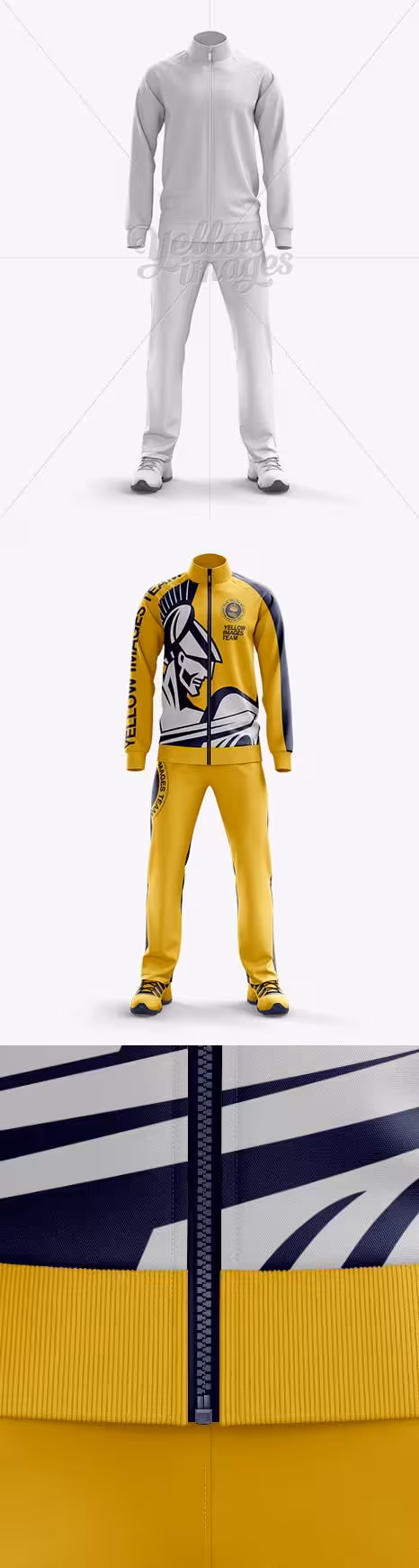 دانلود ماک آپ لباس ورزشی مردانه Men’s Tracksuit Mock-up / Front View